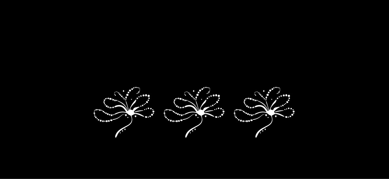 hand drawn pixelated flowers