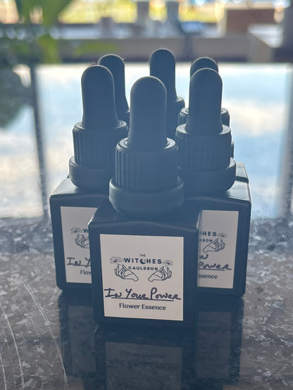 Small black bottles with white labels